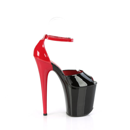 Pleaser   FLAMINGO-868 Blk-Red Pat/Blk Red