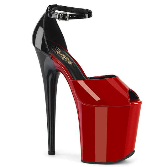 Pleaser   FLAMINGO-868 Pat/Blk rojo rojo