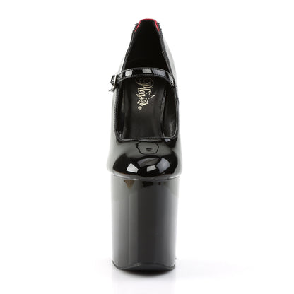 Pleaser Womens Sandals FLAMINGO-887FH Blk-Red Pat/Blk