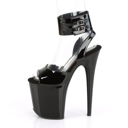 Pleaser Sandalias para mujer FLAMINGO-891 BLK PAT / BLK