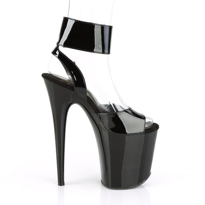 Pleaser Sandalias para mujer FLAMINGO-891 BLK PAT / BLK