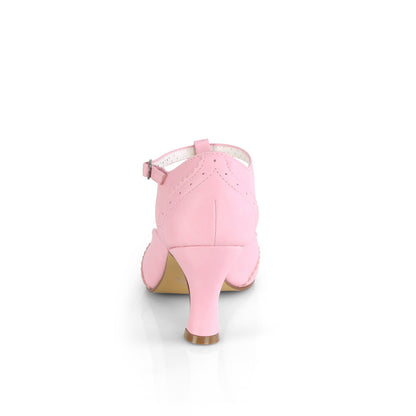 Pin Up Couture Womens Pumps FLAPPER-26 B. Pink Faux Leather