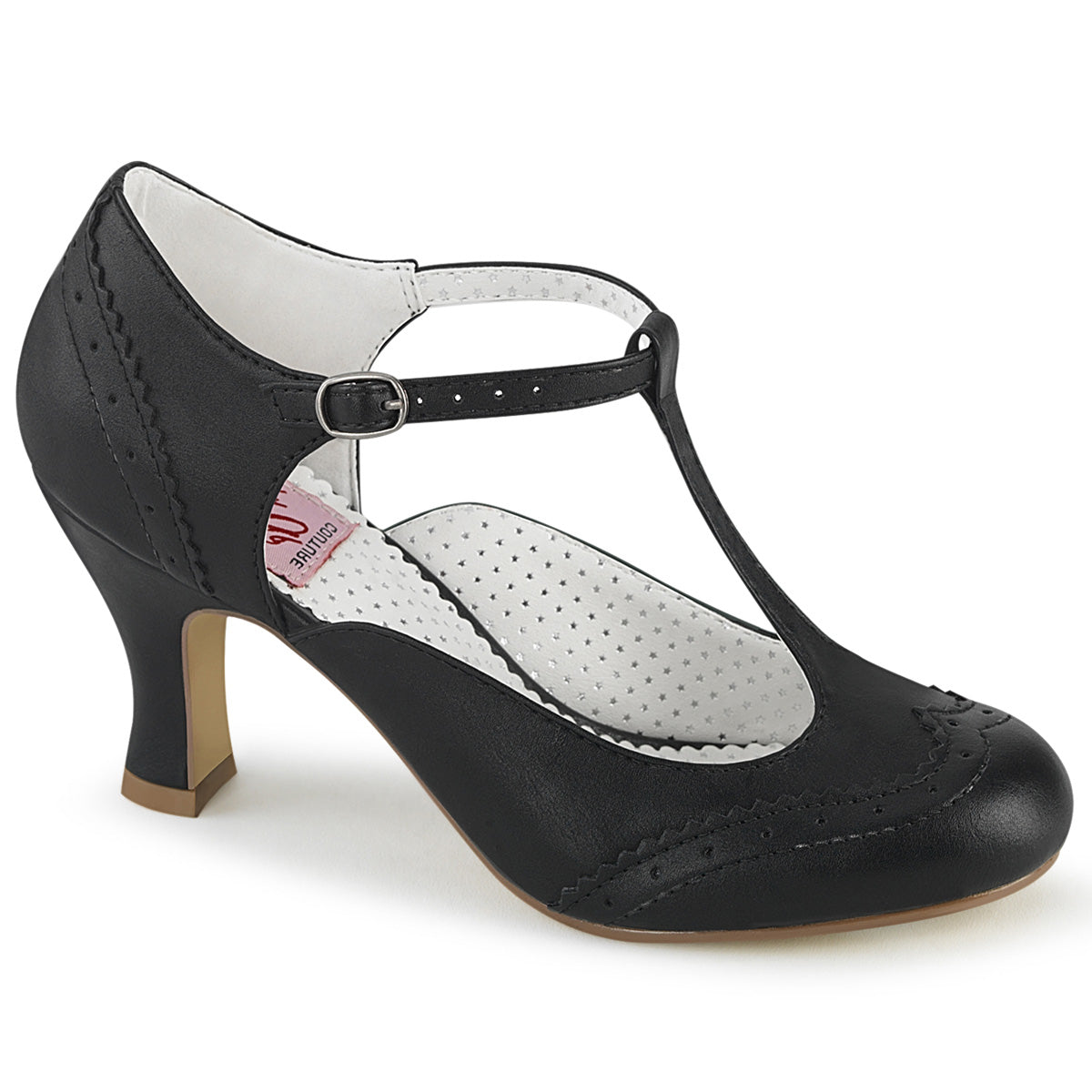 Pin Up Couture Bombas para mujer FLAPPER-26 blk pu