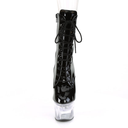 Pleaser Botas de tobillo para mujer FLASHDANCE-1020-7 BLK PAT / CLR