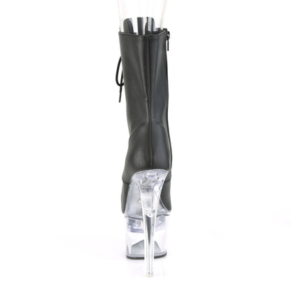 Pleaser Womens Ankle Boots FLASHDANCE-1020-7 Blk Faux Leather/Clr