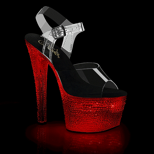 Pleaser Sandalias para mujer FLASHDANCE-708xtal clr / clr