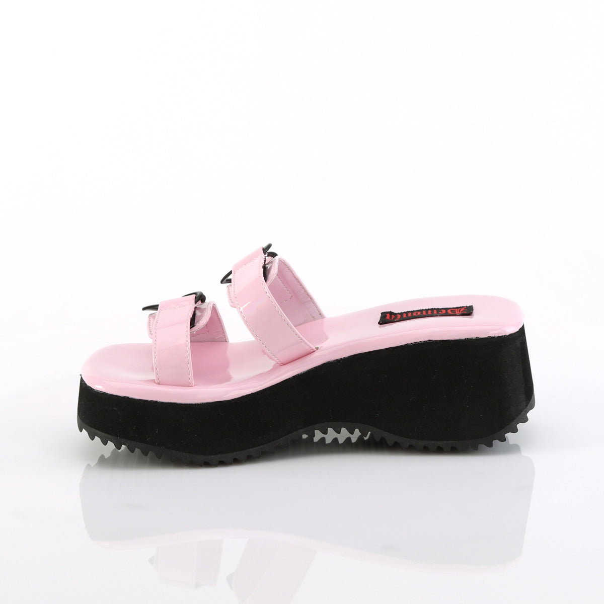 DemoniaCult  Sandalias FLIP-12 B. Pink Holo Pat