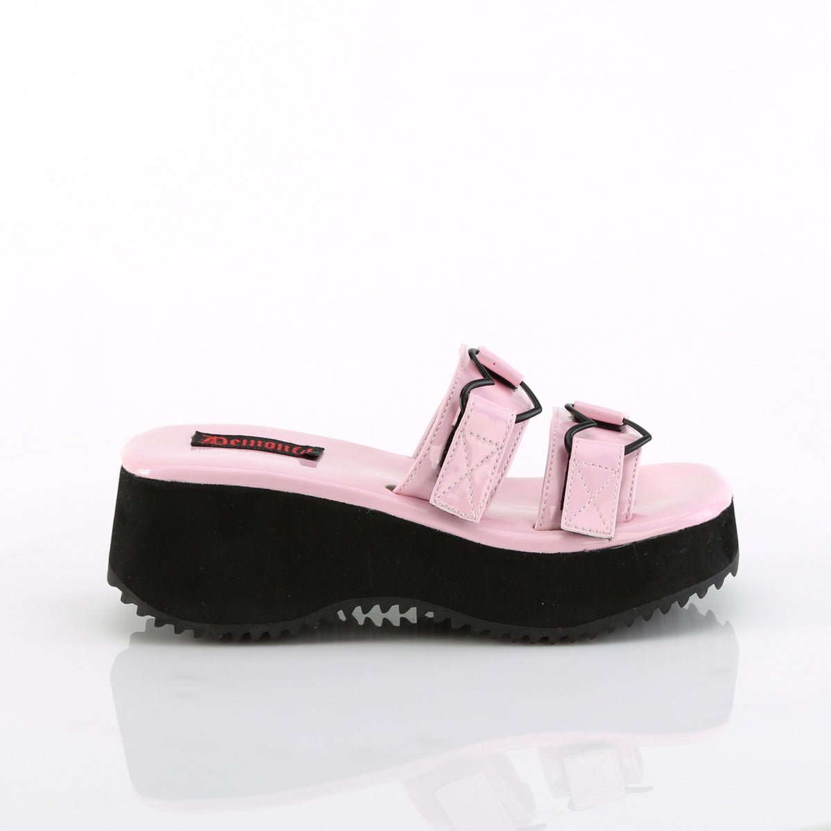 DemoniaCult  Sandalias FLIP-12 B. Pink Holo Pat