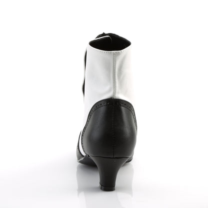 Bordello Womens Boots FLORA-1023 Wht-Blk Pu