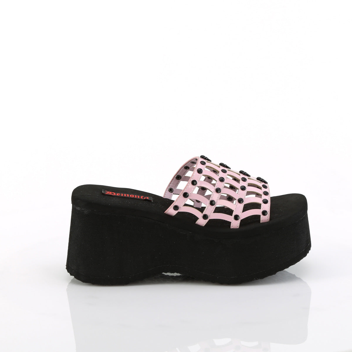 DemoniaCult  Sandalias FUNN-13 B. Pink Holo Pat