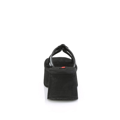 DemoniaCult  Sandalias FUNN-15 Blk Pat