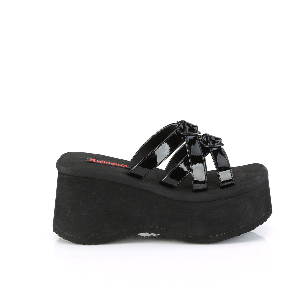 DemoniaCult  Sandalias FUNN-15 Blk Pat