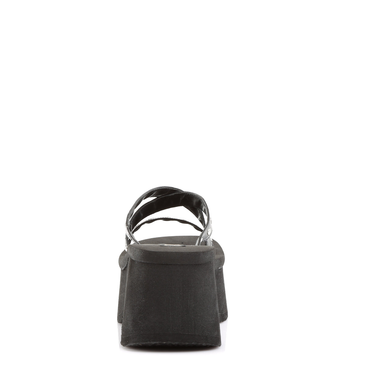 DemoniaCult Womens Sandals FUNN-19 Blk Vegan Leather