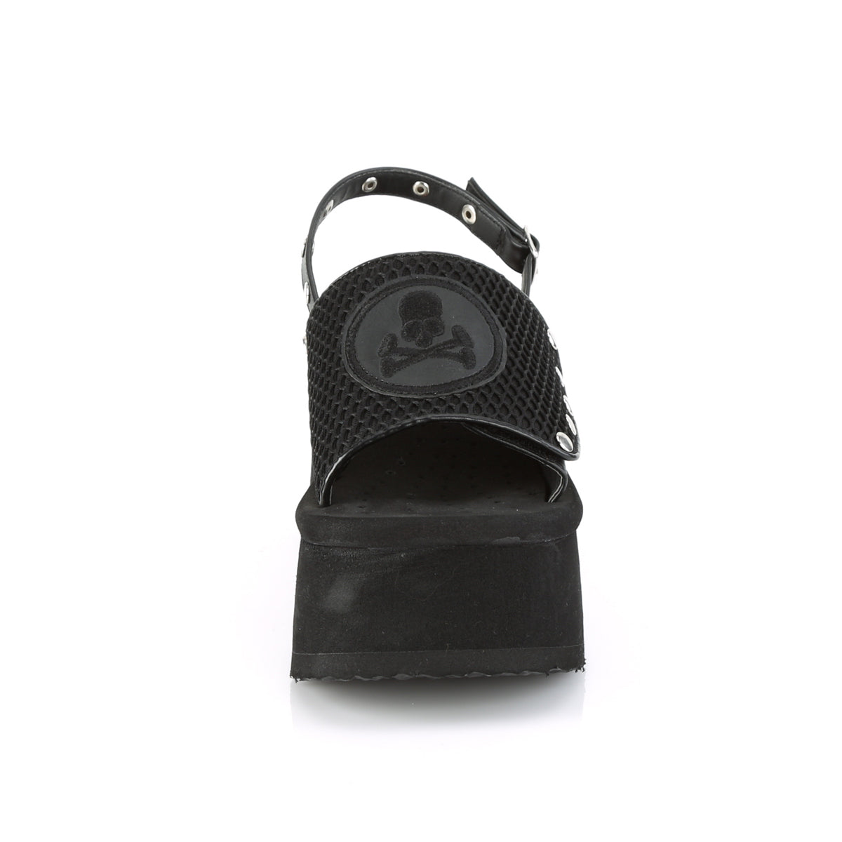 DemoniaCult Sandalias para mujeres FUNN-32 BLK FESHNETNET-VEGAN LOOO