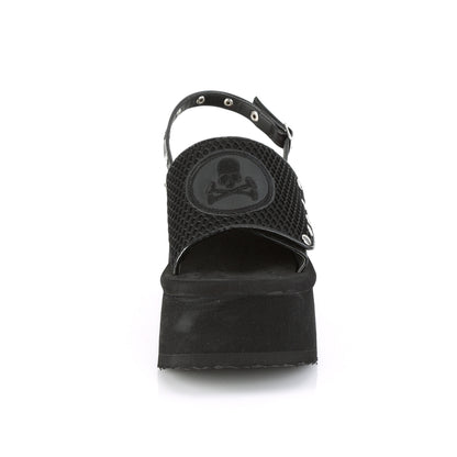 DemoniaCult Sandalias para mujeres FUNN-32 BLK FESHNETNET-VEGAN LOOO