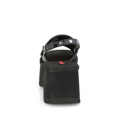 DemoniaCult Sandalias para mujeres FUNN-32 BLK FESHNETNET-VEGAN LOOO