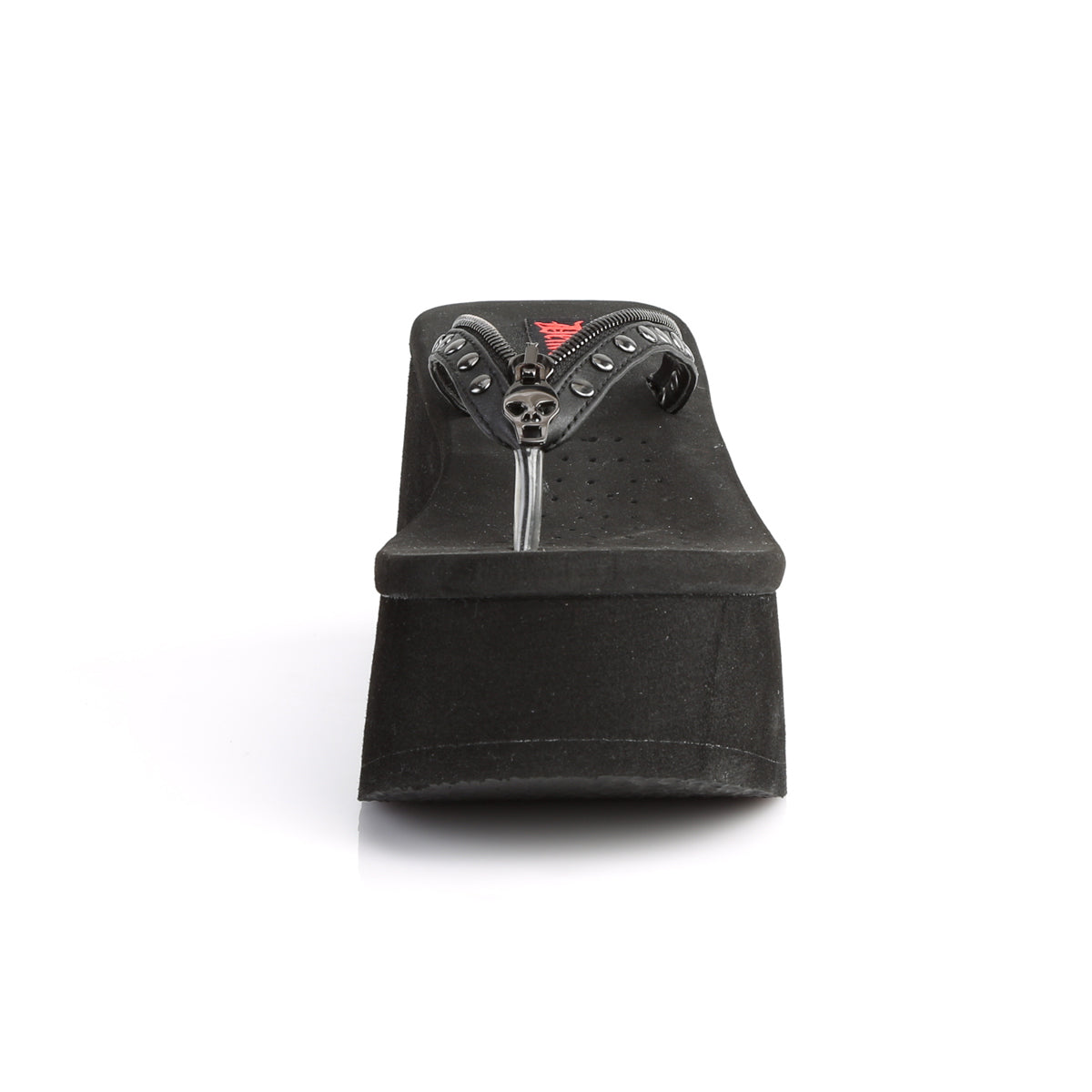 DemoniaCult Sandalias para mujeres FUNN-33 BLK de cuero vegano