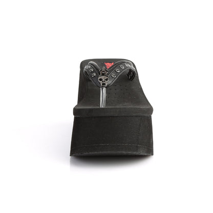 DemoniaCult Sandalias para mujeres FUNN-33 BLK de cuero vegano