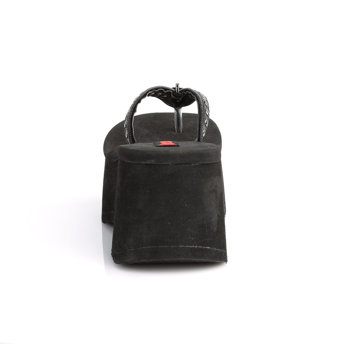 DemoniaCult Sandalias para mujeres FUNN-33 BLK de cuero vegano