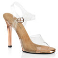 Fabulicious Womens Sandals GALA-08 Clr-Rose Gold/Rose Gold Chrome
