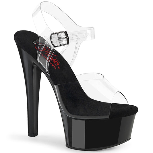 Pleaser   GLEAM-608 CLR/BLK