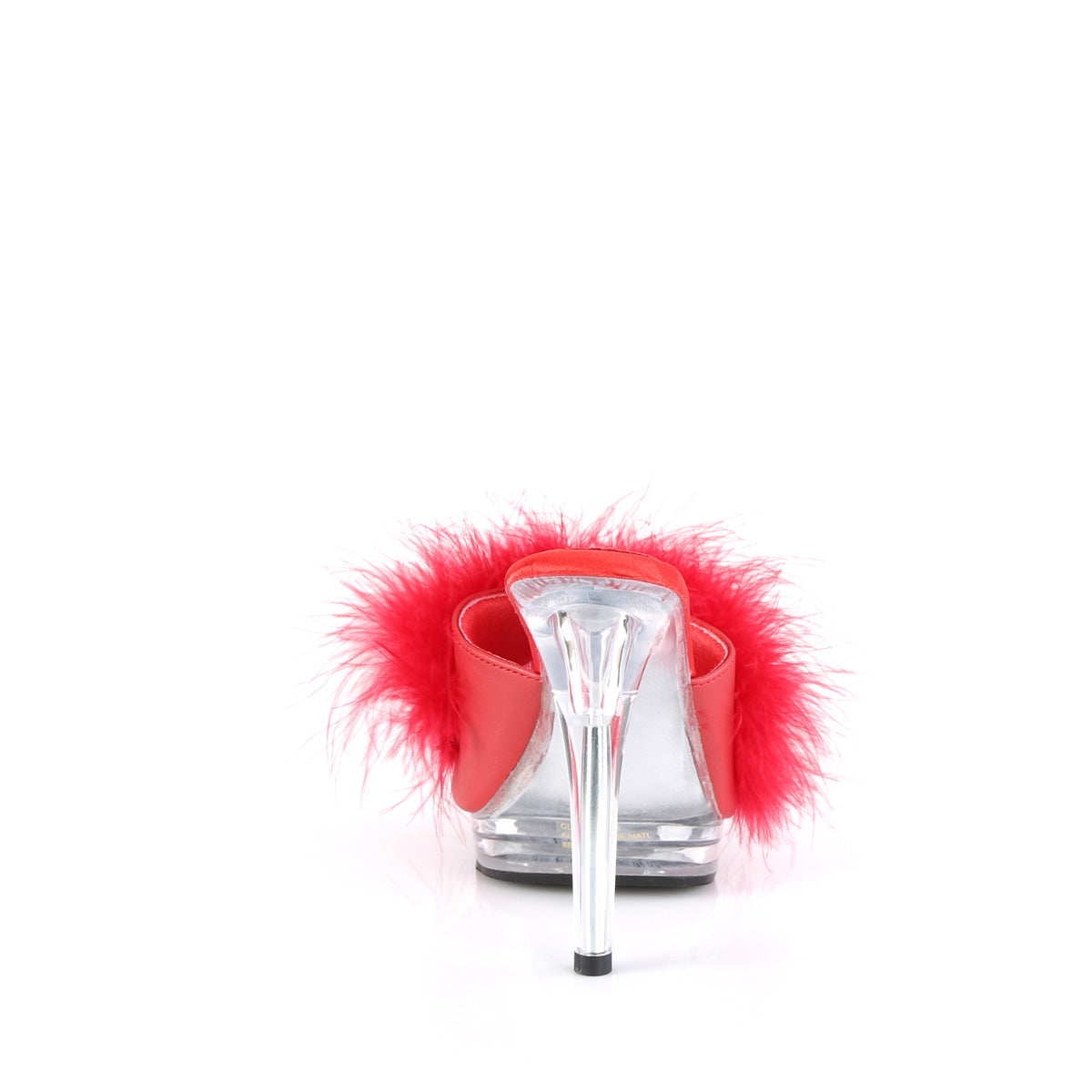 Fabulicious  Sandalias GLORY-501F-8 Red Faux Cuero-Fur / CLR