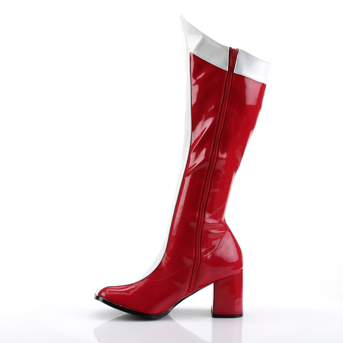 Funtasma Womens Boots GOGO-305 Red-Wht Str Pat