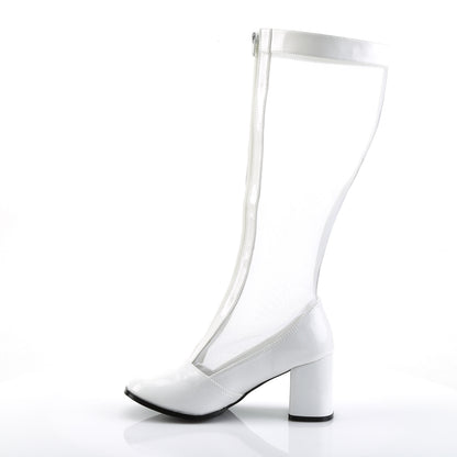 Funtasma Botas de mujer Gogo-307 WHT STR Pat-Mesh