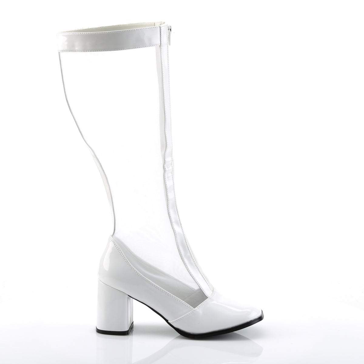 Funtasma Botas de mujer Gogo-307 WHT STR Pat-Mesh