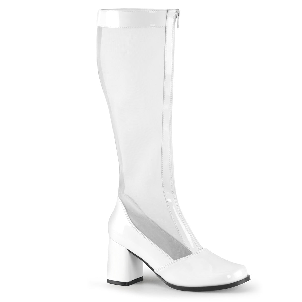 Funtasma Botas de mujer Gogo-307 WHT STR Pat-Mesh