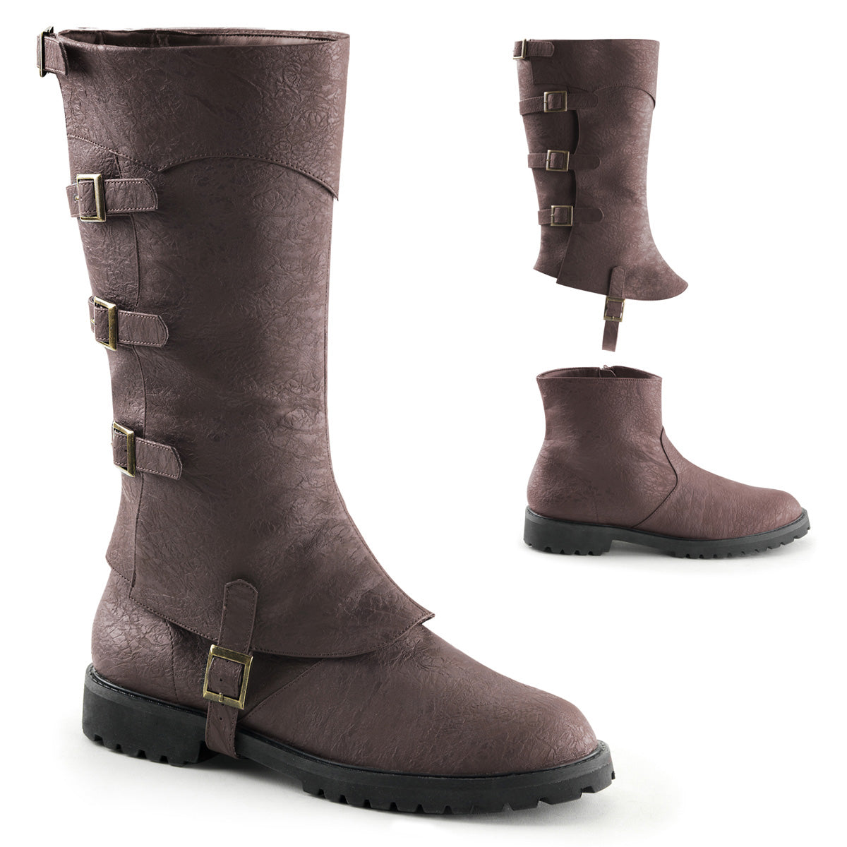 Funtasma Mens Boots GOTHAM-105 Brown Distressed Pu