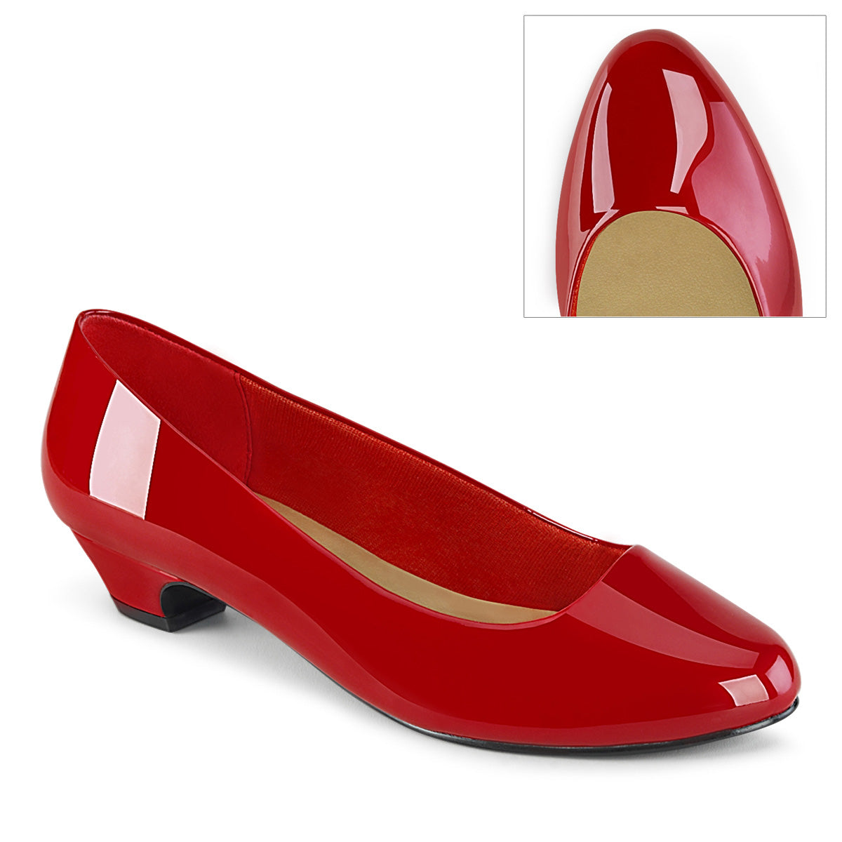 Pleaser Pink Label Bombas para mujer GWEN-01 Red Pat