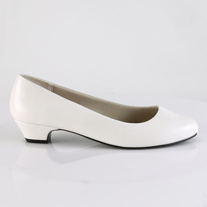 Pleaser Pink Label Bombas para mujer GWEN-01 Wht Faux Cuero