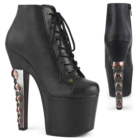 Pleaser  Botines HEX-1005 Blk Faux Cuero / Blk Faux Cuero
