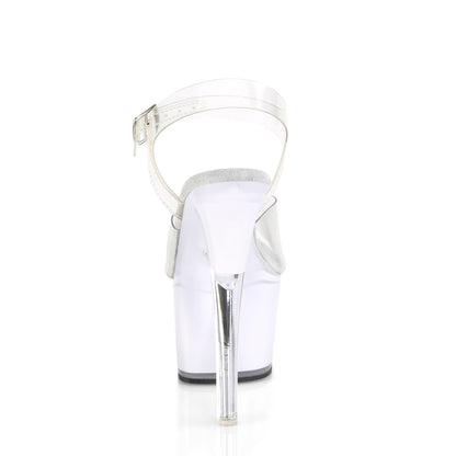 Pleaser Womens Sandals ILLUMINATOR-708 Clr/White Glow