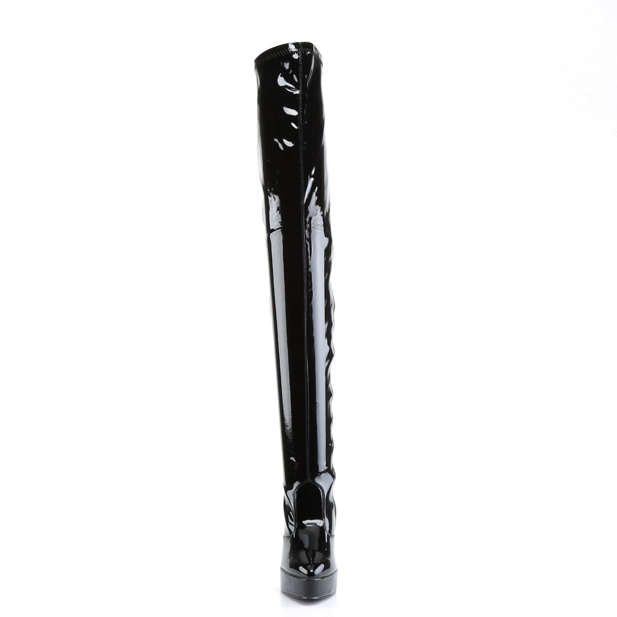 Devious Womens Pumps INDULGE-3000 Blk Str Pat