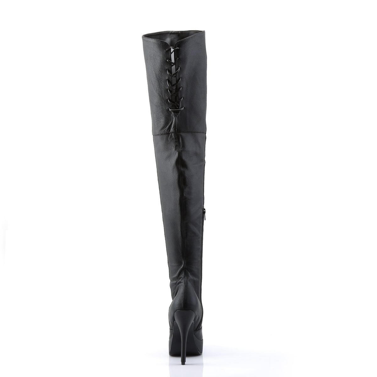 Devious Bombas para mujer INDULGE-3011 Blk Cuero (P)