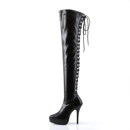 Devious Bombas para mujer INDULGE-3063 blk str pu
