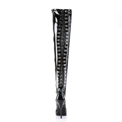 Devious Bombas para mujer INDULGE-3063 BLK STR PAT