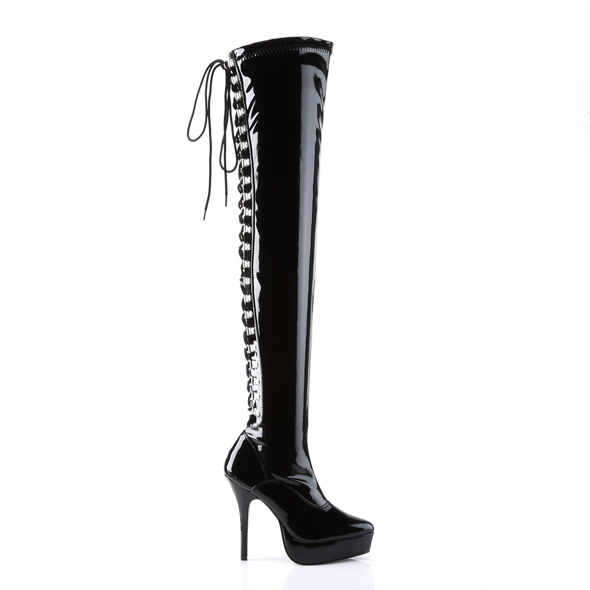 Devious Bombas para mujer INDULGE-3063 BLK STR PAT