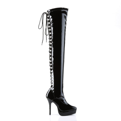 Devious Bombas para mujer INDULGE-3063 BLK STR PAT