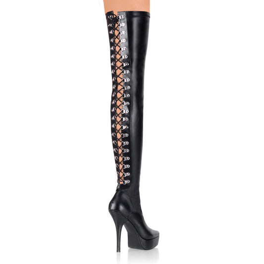 Devious Bombas para mujer INDULGE-3063 blk str pu