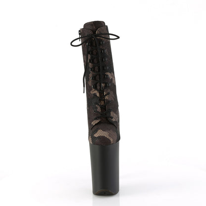 Pleaser  Botines INFINITY-1020cm de camuflaje verde/blk mate
