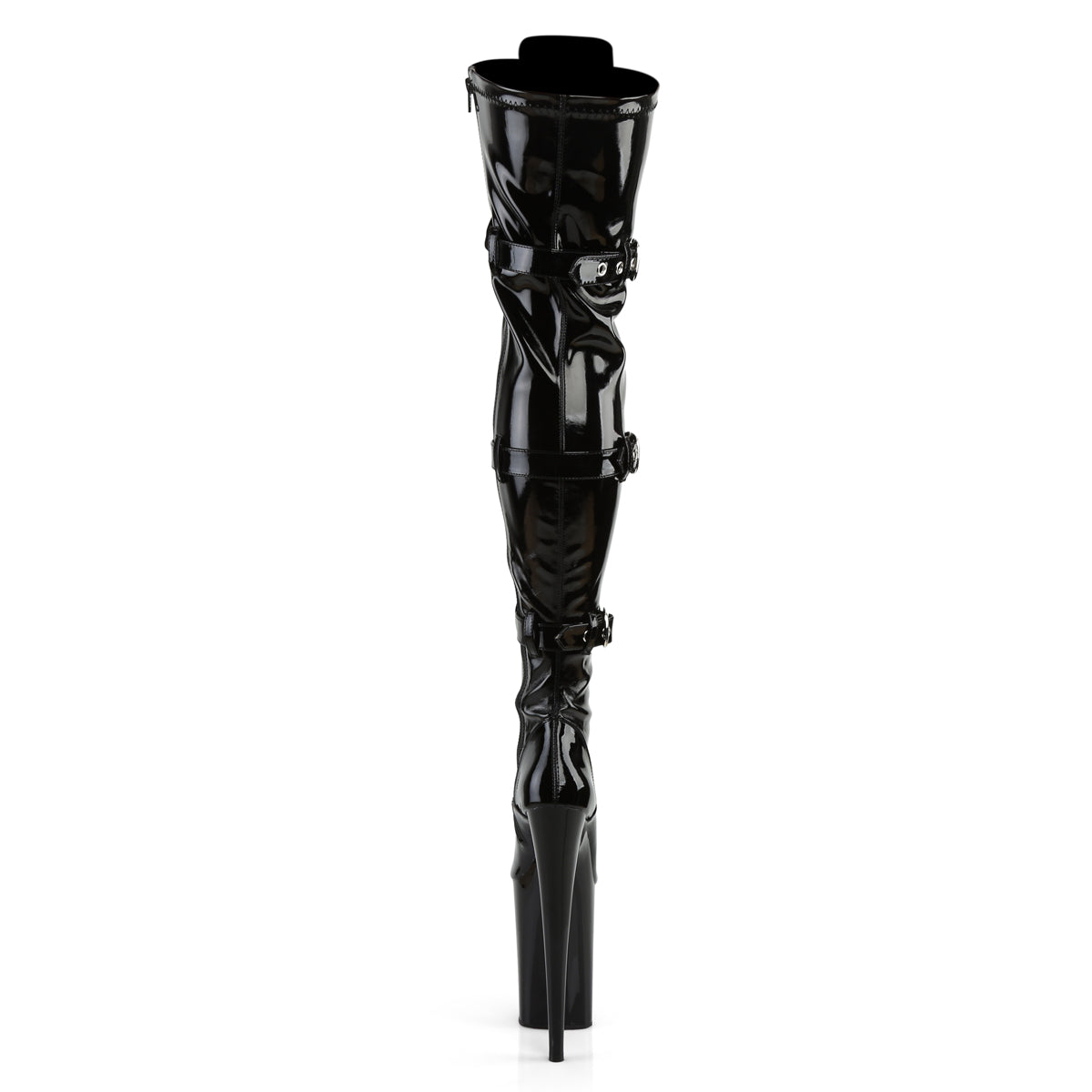 Pleaser Botas de mujer INFINITY-3028 Blk Estirar Pat / Blk