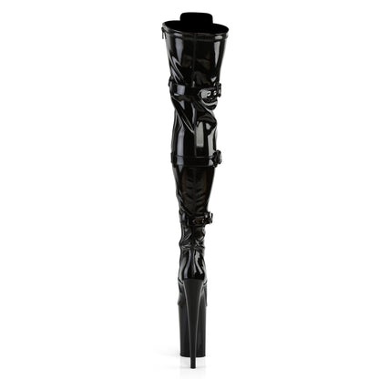 Pleaser Botas de mujer INFINITY-3028 Blk Estirar Pat / Blk