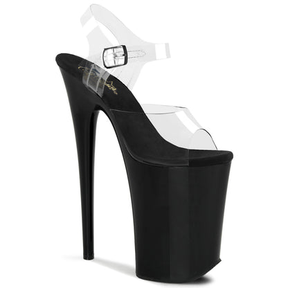 Pleaser Womens Sandals INFINITY-908 Clr/Blk