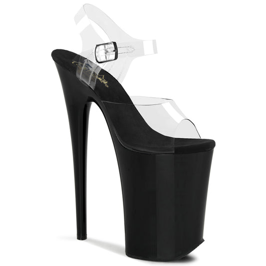 Pleaser Womens Sandals INFINITY-908 Clr/Blk