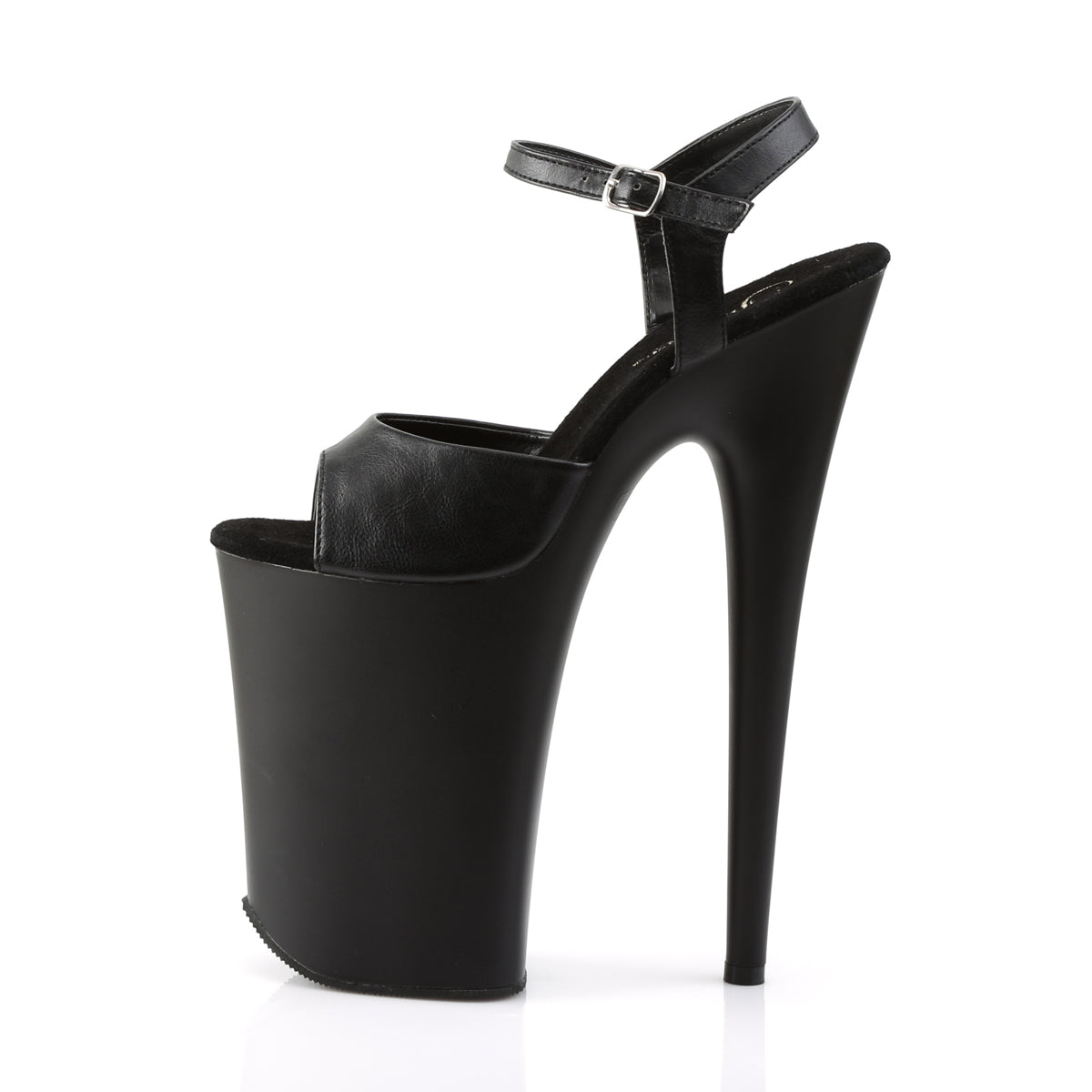 Pleaser Sandalias para mujer INFINITY-909 Blk Faux Cuero / Blk Mate