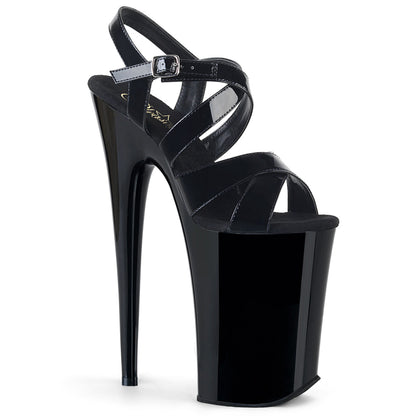 Pleaser Womens Sandals INFINITY-997 Blk Pat/Blk