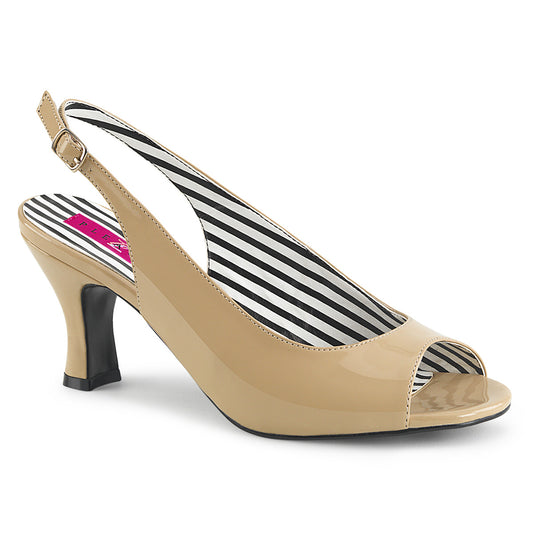 Pleaser Pink Label Bombas para mujer JENNA-02 Crema Pat